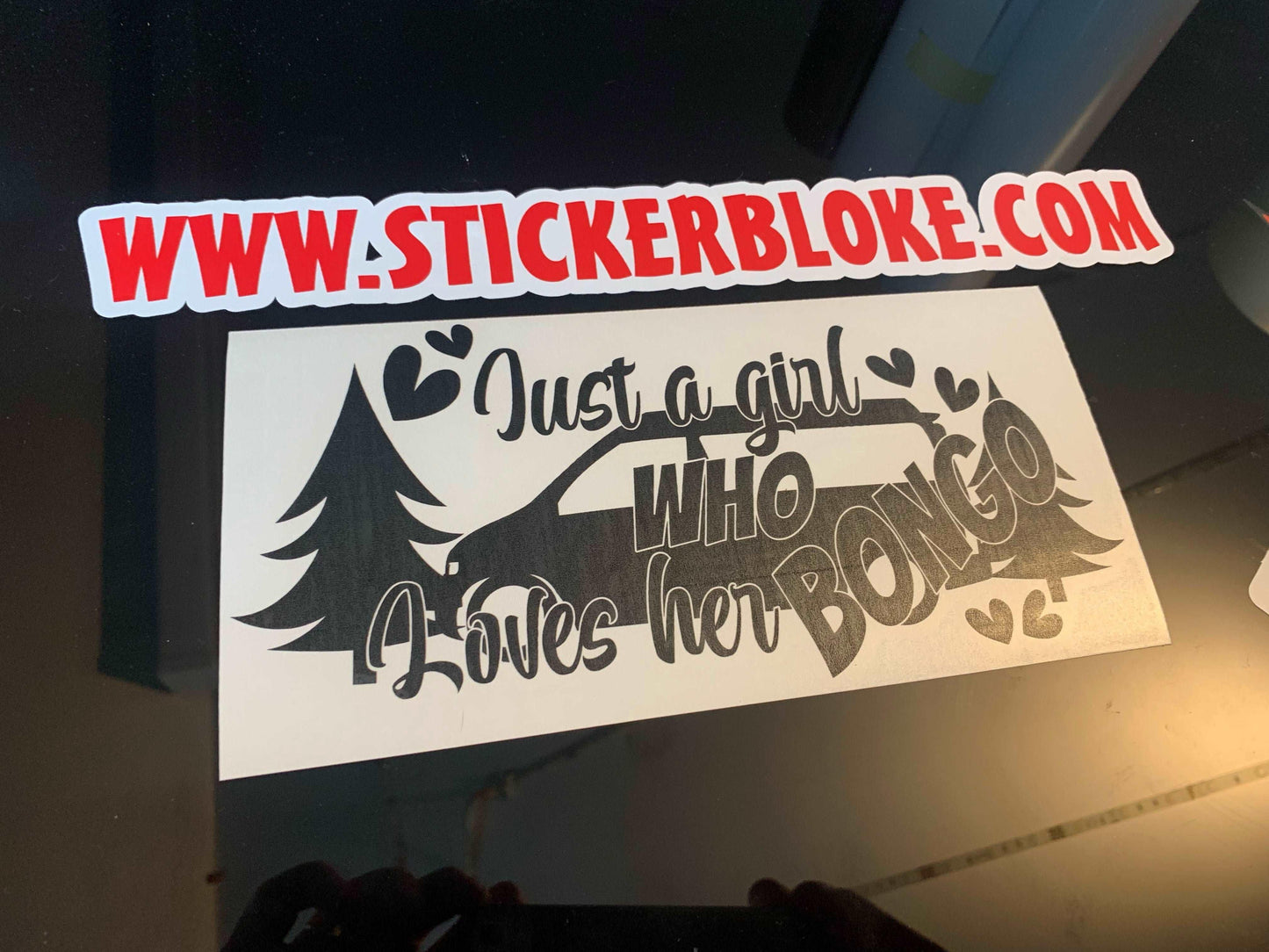 Copy of JUST A GIRL WHO LOVES HER BONGO STICKER