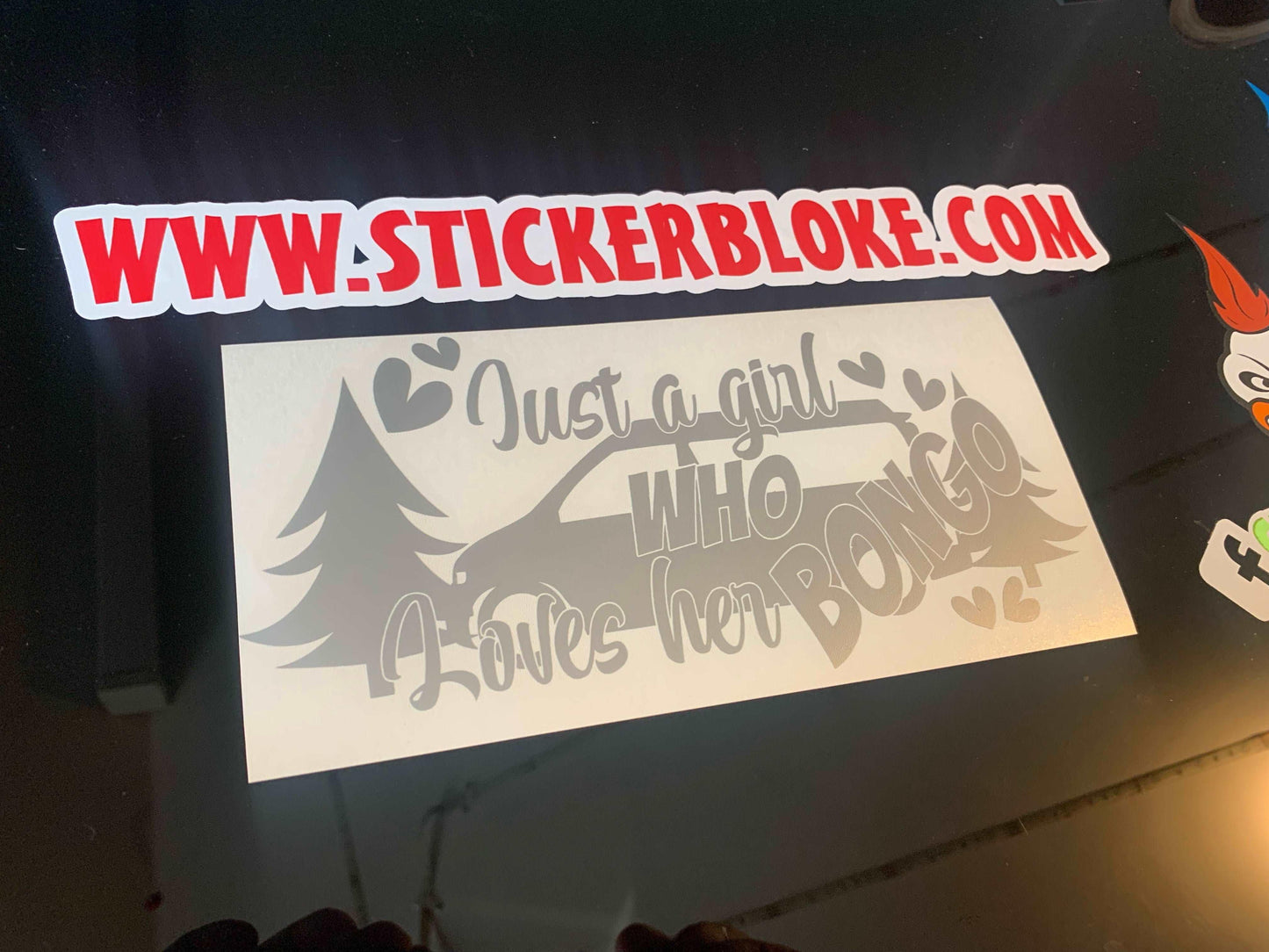 Copy of JUST A GIRL WHO LOVES HER BONGO STICKER