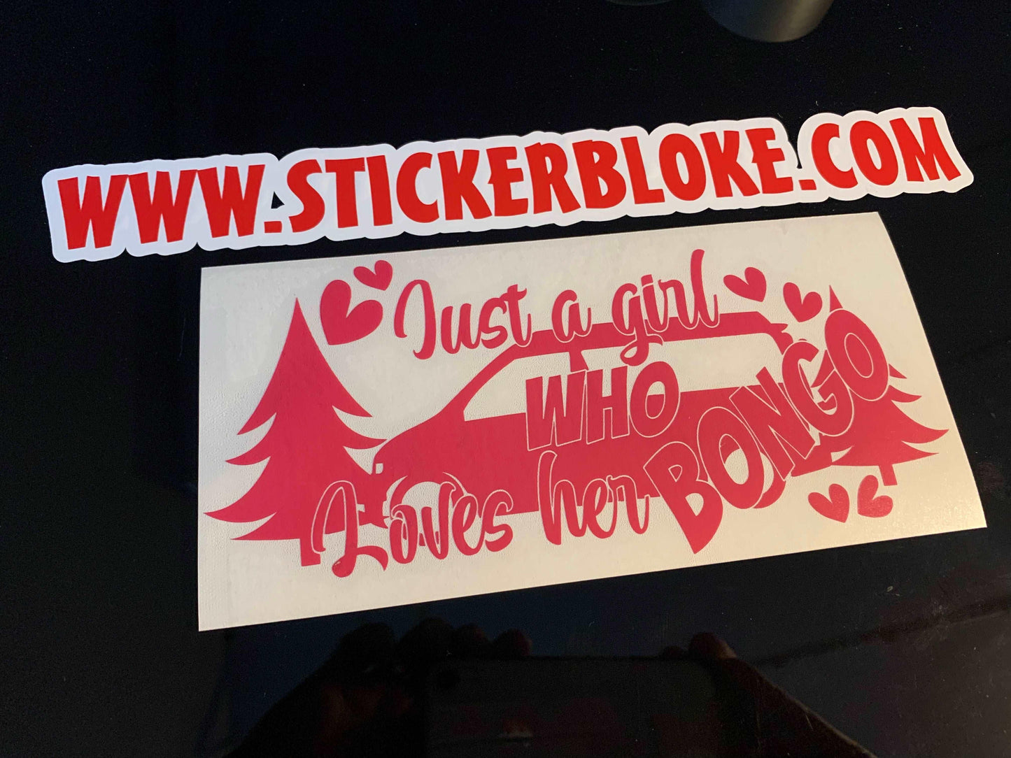 Copy of JUST A GIRL WHO LOVES HER BONGO STICKER