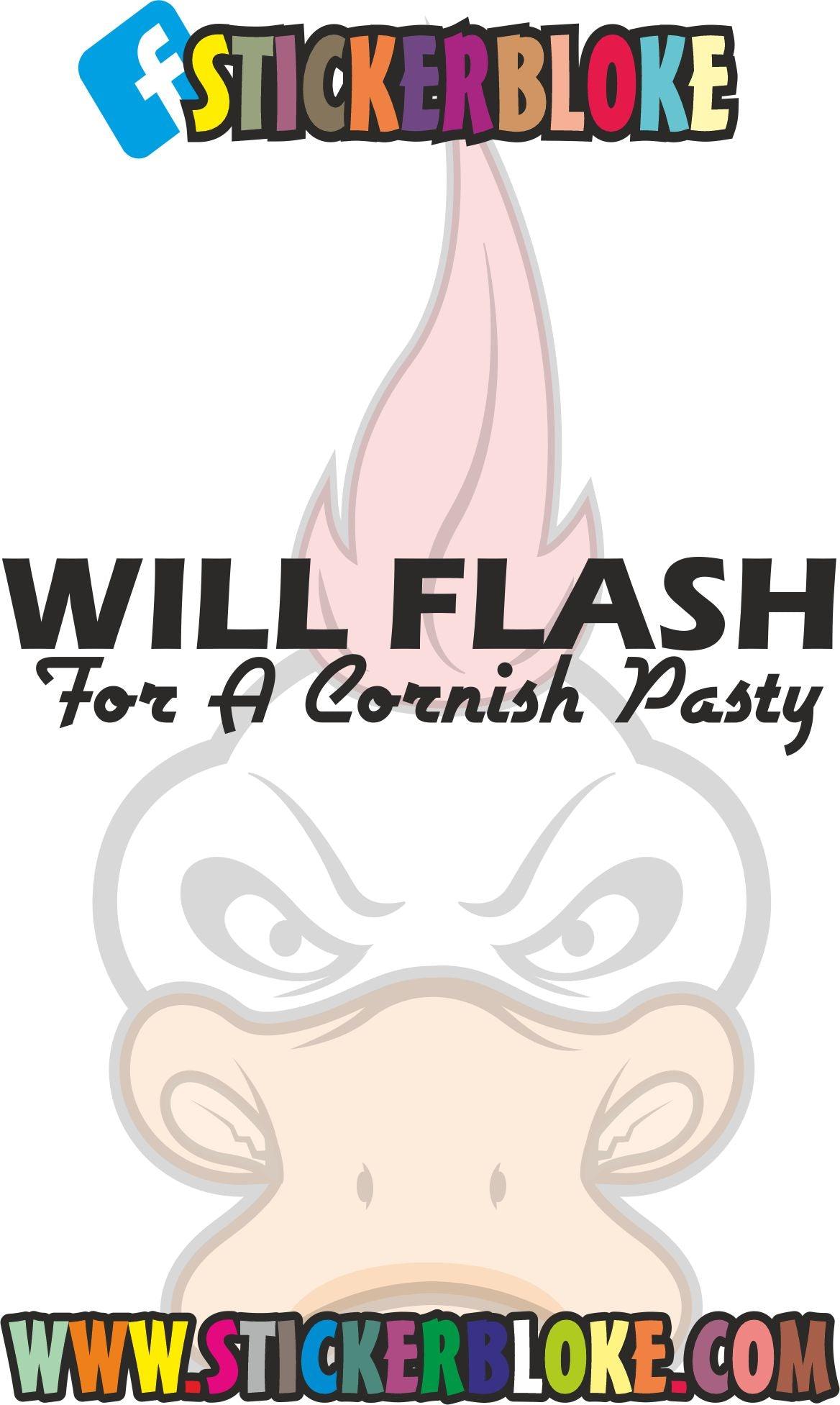 WILL FLASH FOR A CORNISH PASTY STICKER