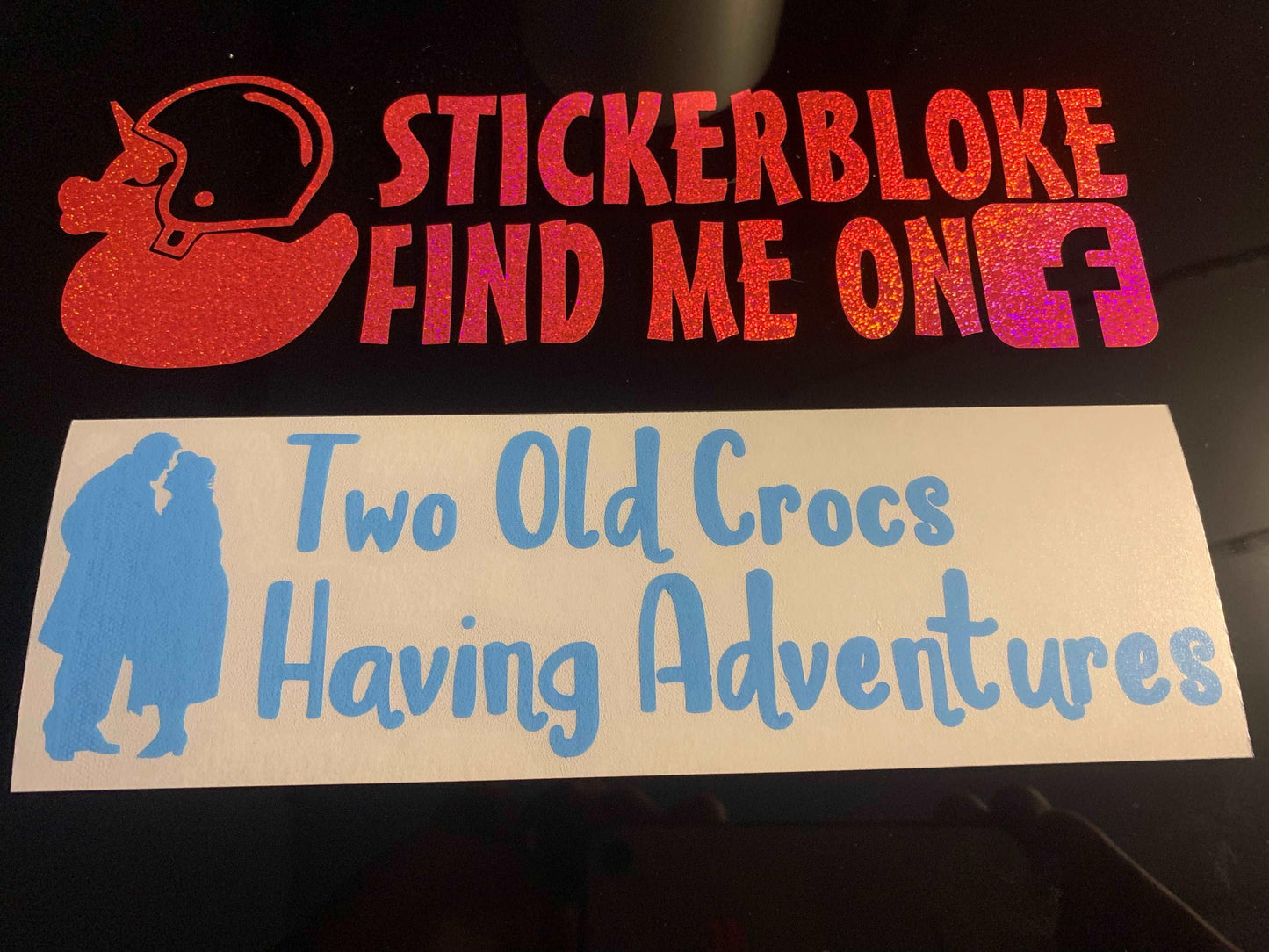 TWO OLD CROCS HAVING ADVENTURES - STICKERBLOKE
