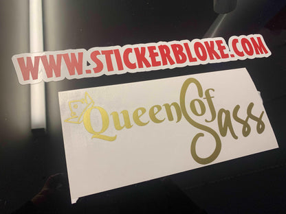 QUEEN OF SASS STICKER