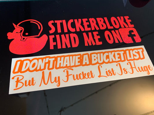 I DONT HAVE A BUCKET LIST