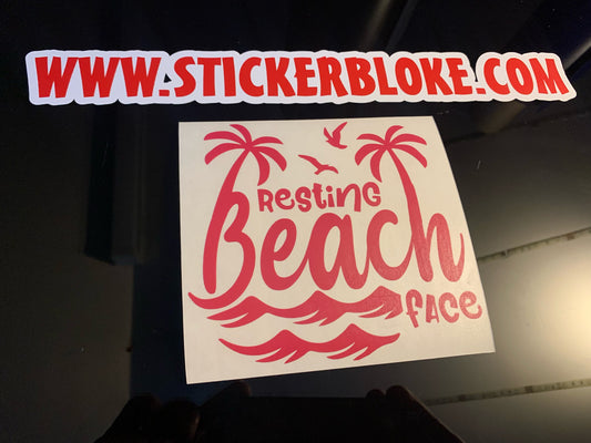 RESTING BEACH FACE STICKER