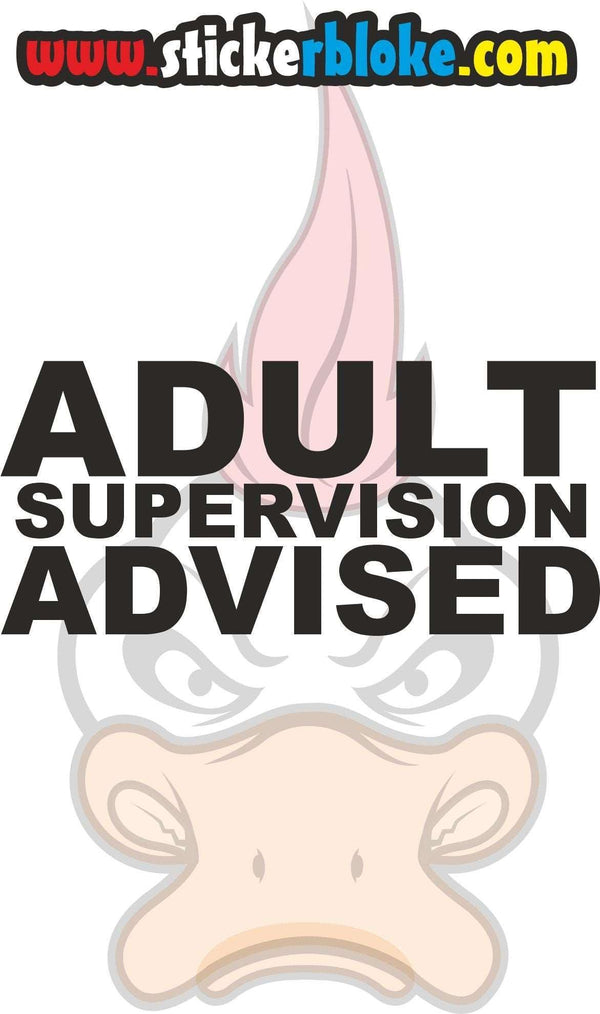 State Advisor Sticker ADULT SUPERVISION ADVISED STICKER – STICKERBLOKE