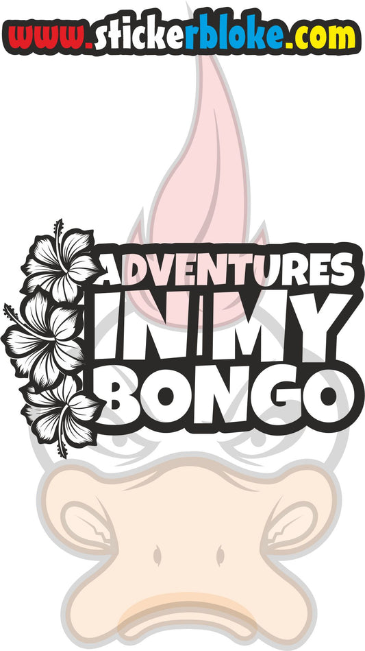 ADVENTURES IN MY BONGO HIBISCUS STICKER