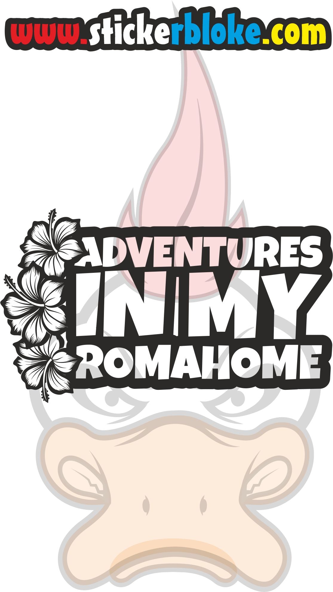 ADVENTURES IN MY ROMAHOME HIBISCUS STICKER