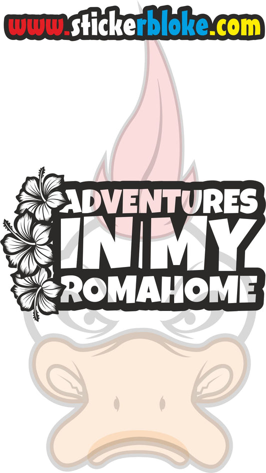 ADVENTURES IN MY ROMAHOME HIBISCUS STICKER