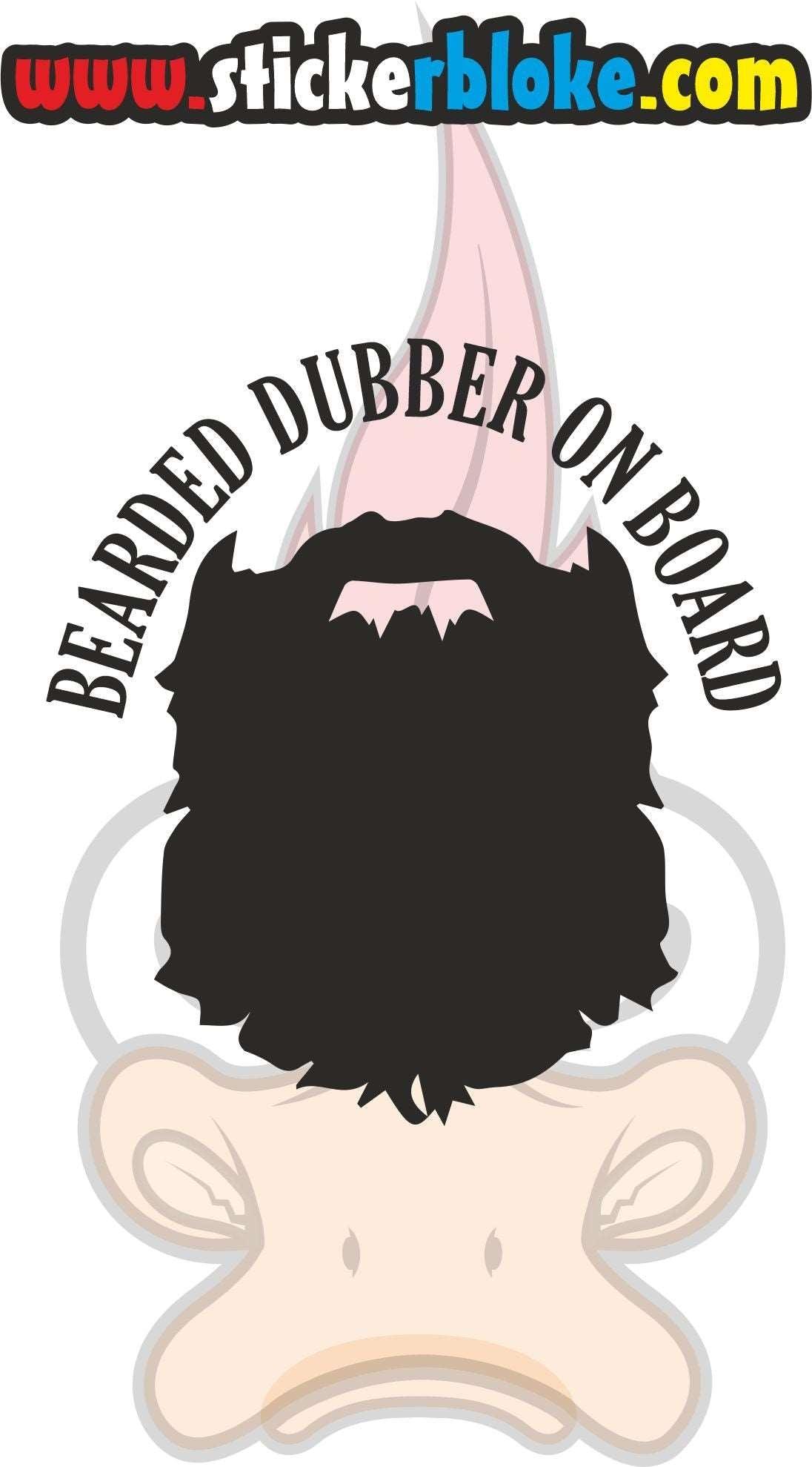 BEARDED DUBBER ON BOARD STICKER – STICKERBLOKE
