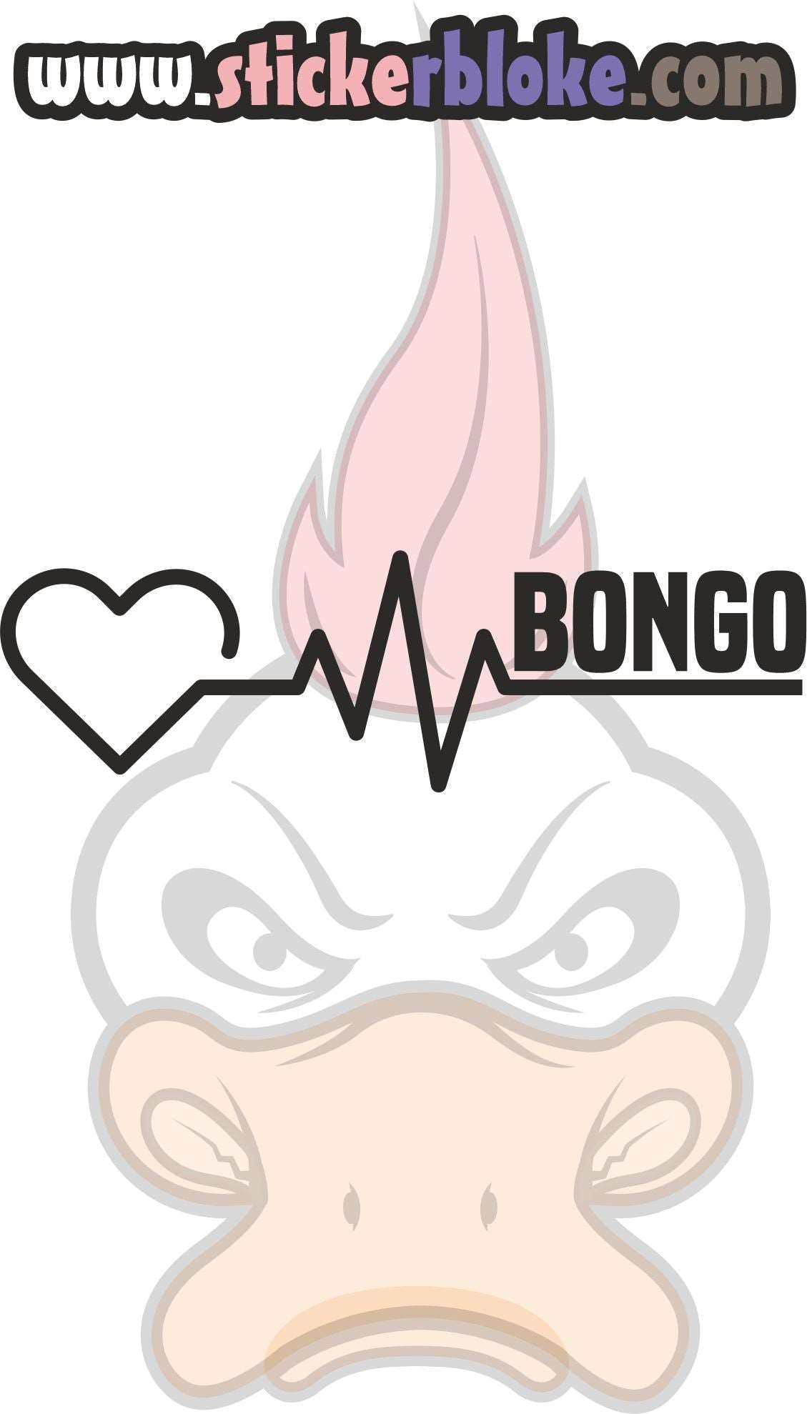 Bongo Sticker Design HEART BEAT BONGO FLATLINE STICKER – STICKERBLOKE