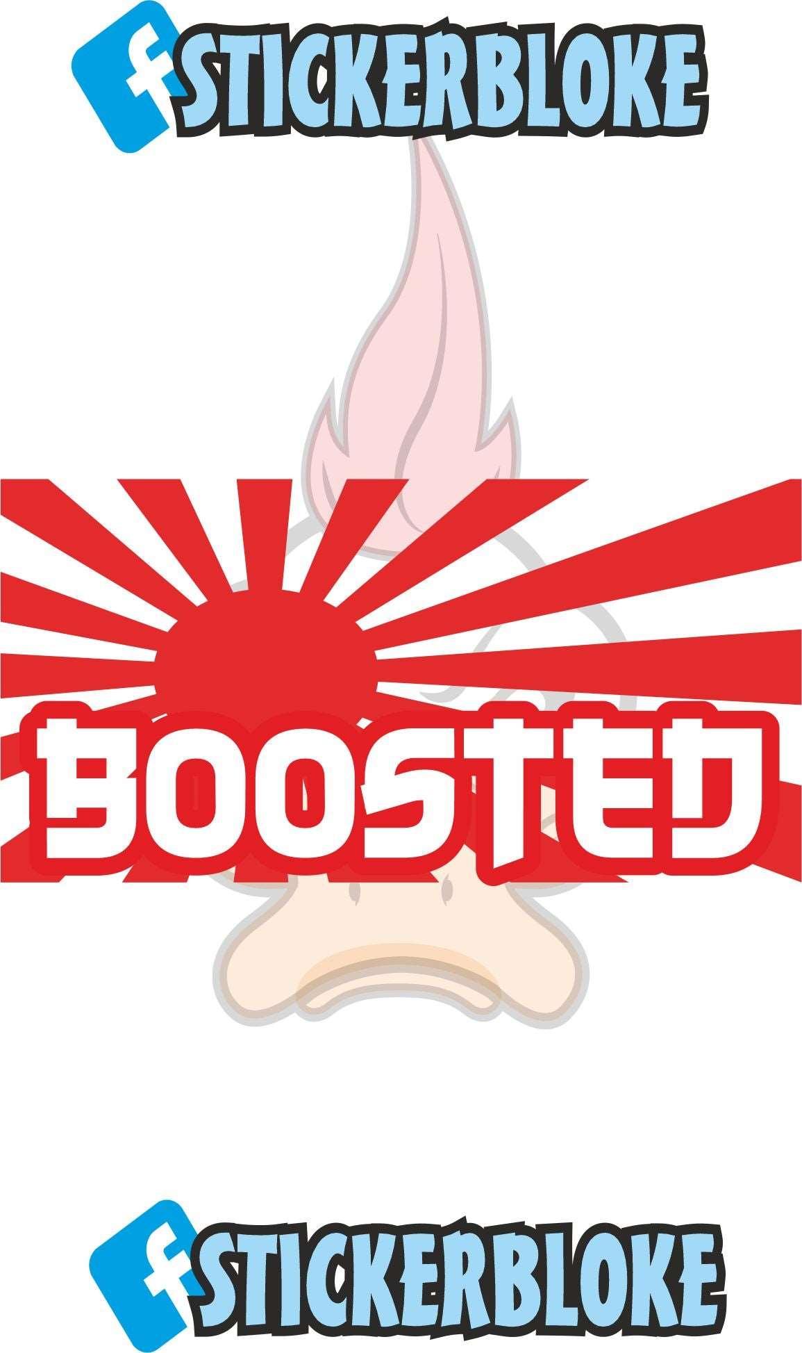 JDM BOOSTED RISING SUN STICKER