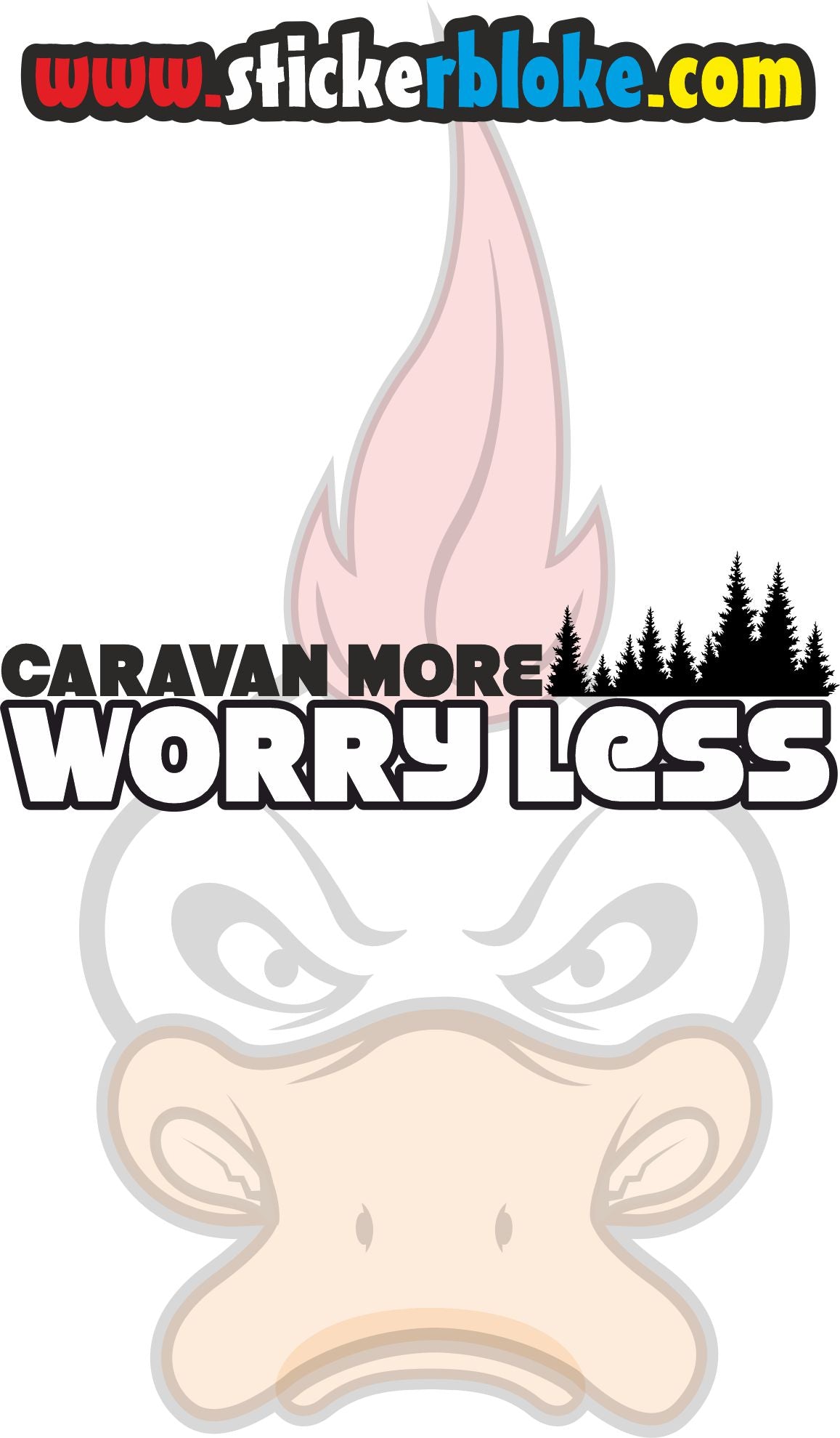CARAVAN MORE WORRY LESS STICKER