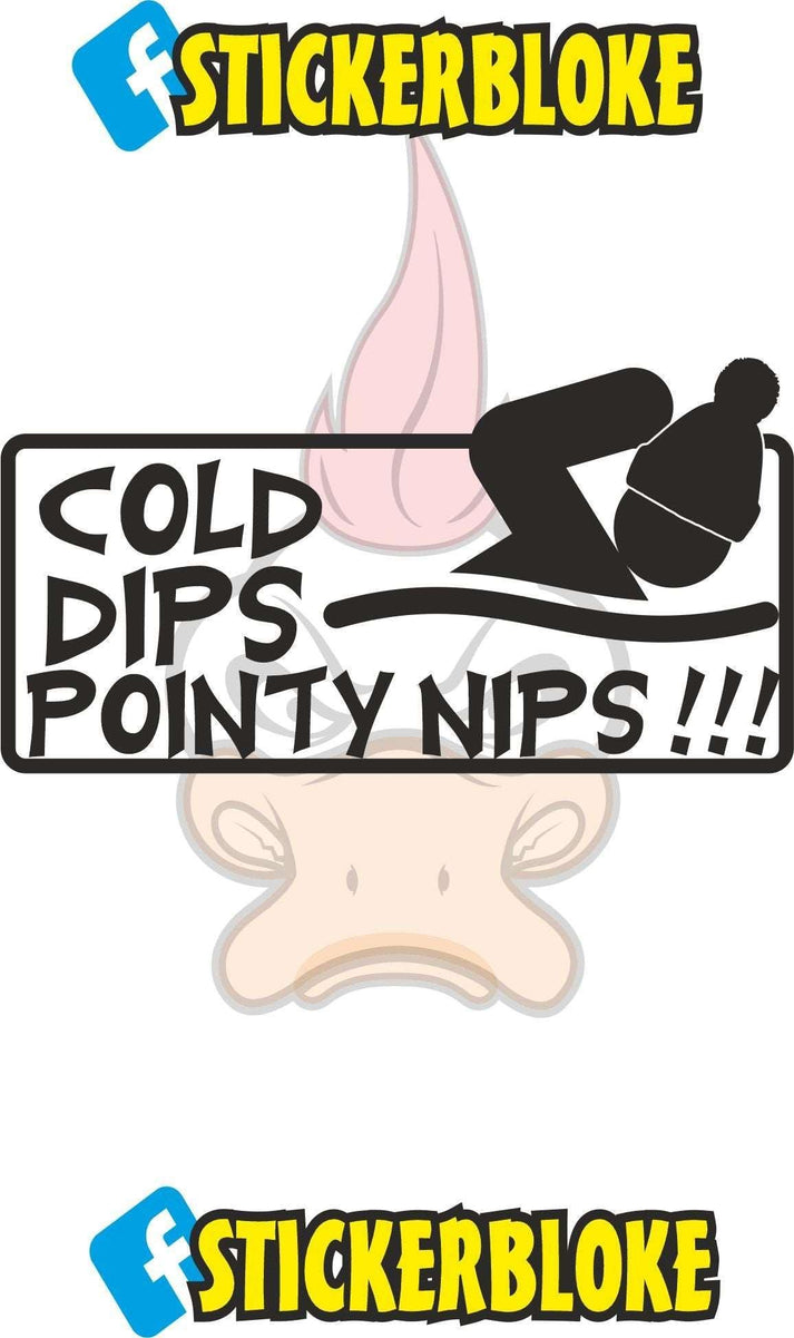COLD DIPS POINTY NIPS COLD WATER SWIMMING – STICKERBLOKE