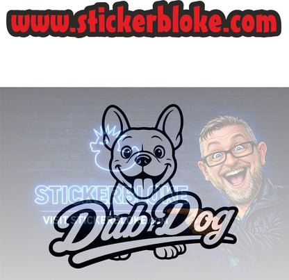 DUB DOG FRENCHIE CARTOON STICKER