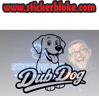 DUB DOG LABRADOR CARTOON STICKER