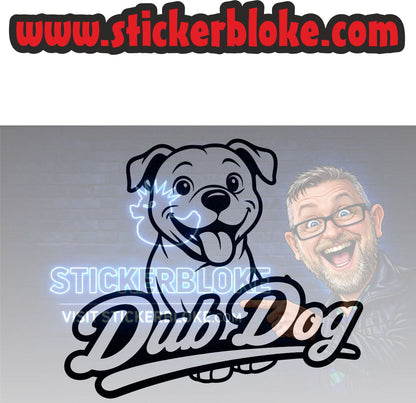 DUB DOG STAFFORDSHIRE TERRIER STAFFY CARTOON STICKER