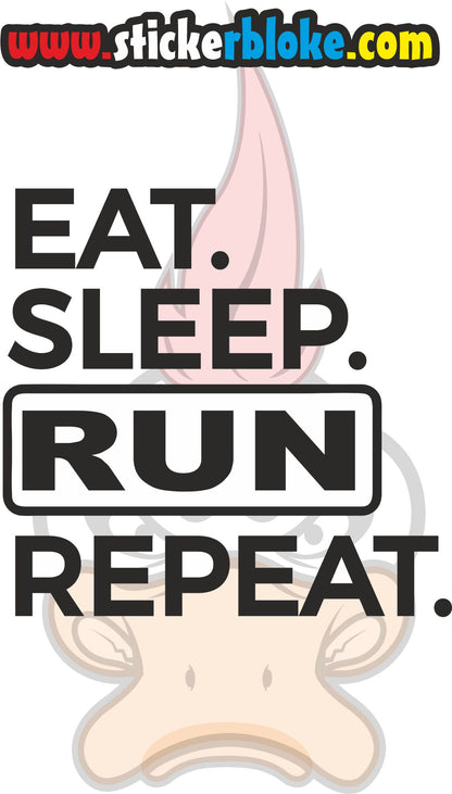 EAT SLEEP RUN REPEAT STICKER