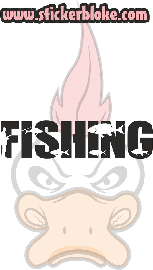 FISHING WORD STICKER