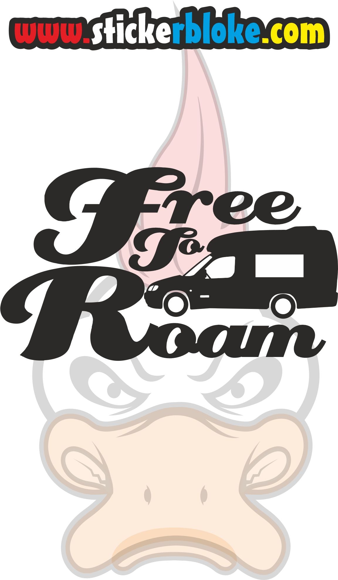 FREE TO ROAM STICKER