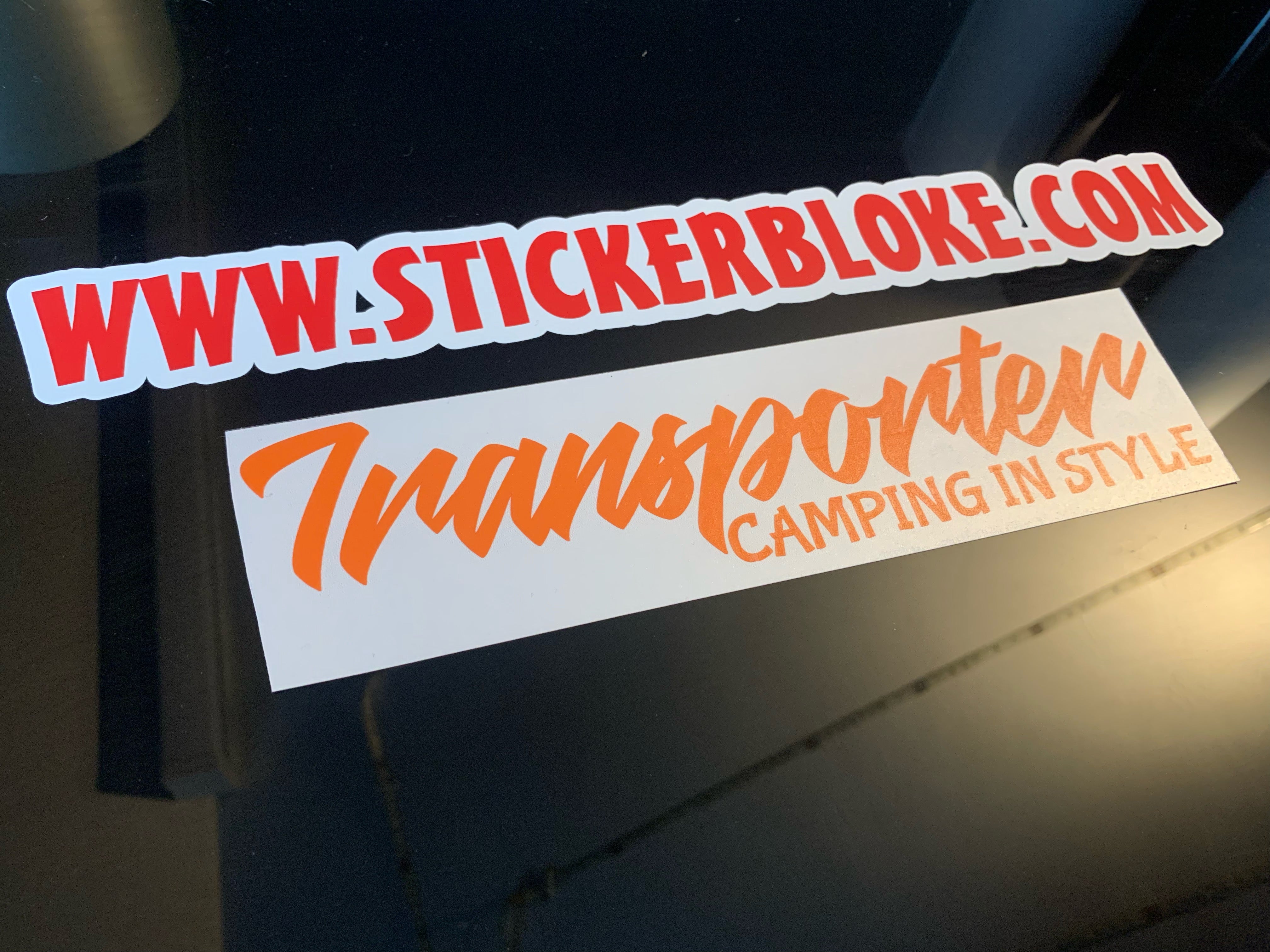 TRANSPORTER CAMPING IN STYLE STICKER – STICKERBLOKE