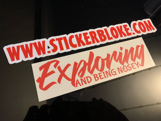 EXPLORING AND BEING NOSEY STICKER