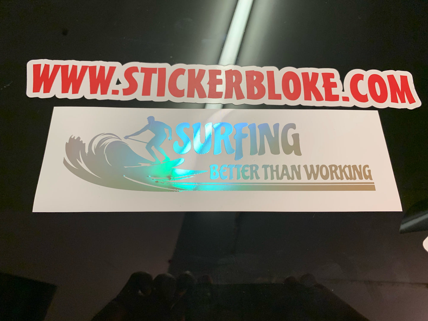 SURFING BETTER THAN WORKING STICKER