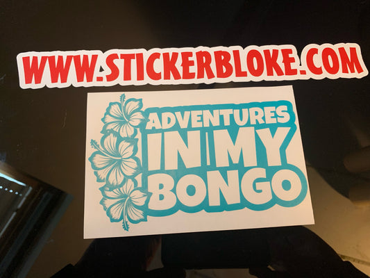 ADVENTURES IN MY BONGO HIBISCUS STICKER