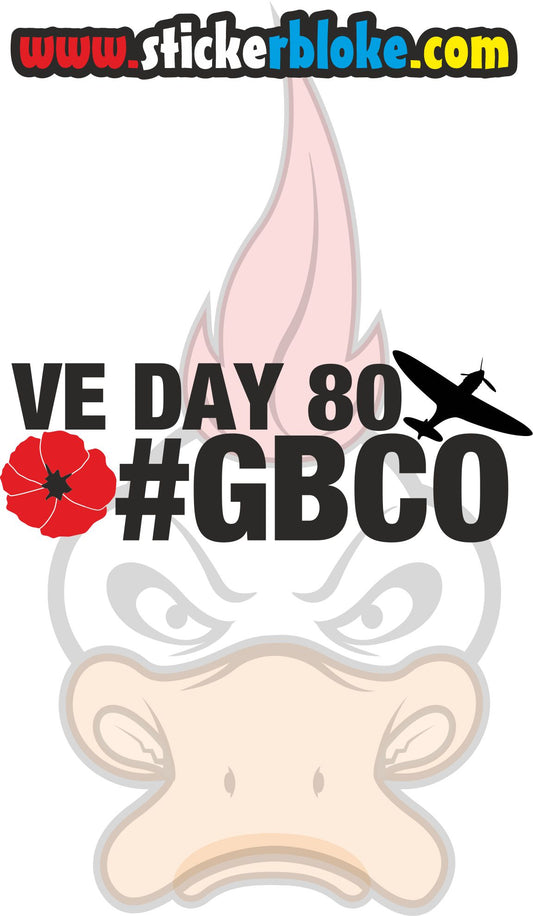 VE DAY 80 GREAT BRITISH CAMPOUT STICKER GBCO
