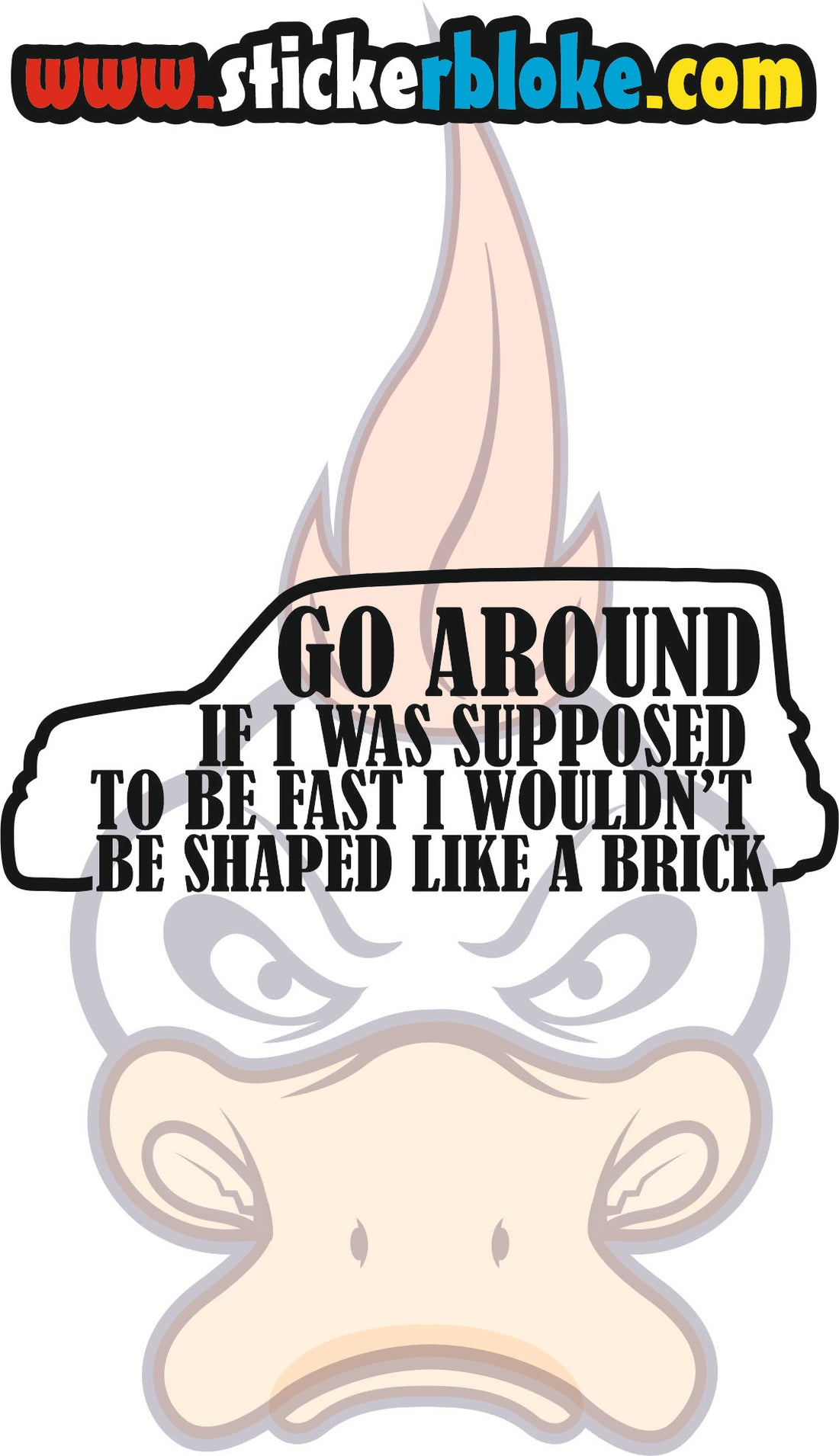 CUBE GO AROUND STICKER – STICKERBLOKE