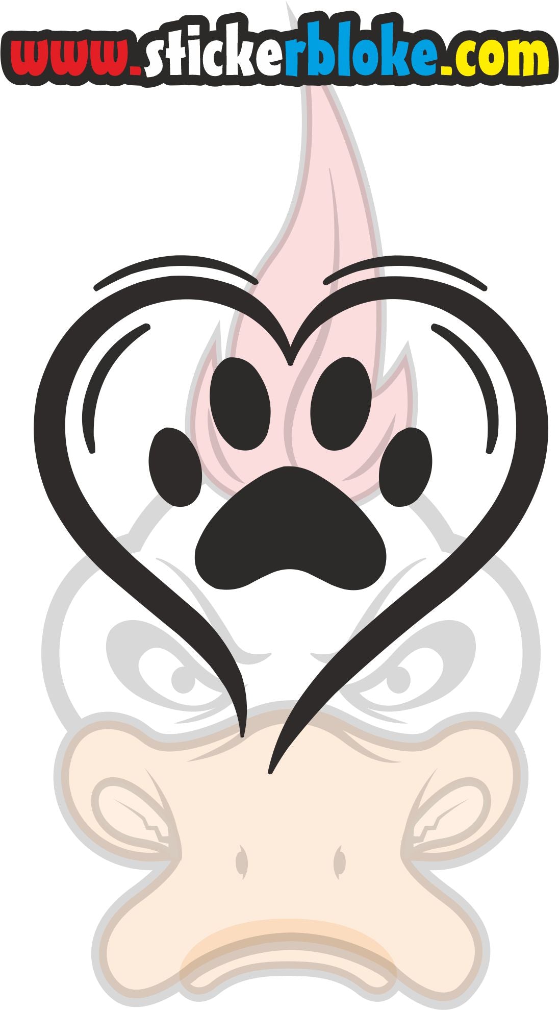 HEART WITH PAW PRINT STICKER