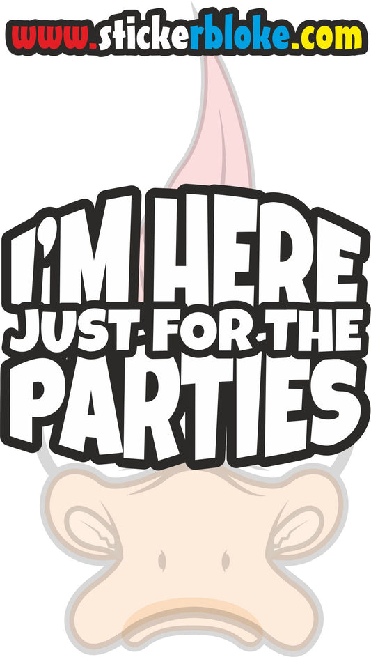 IM HERE JUST FOR THE PARTIES