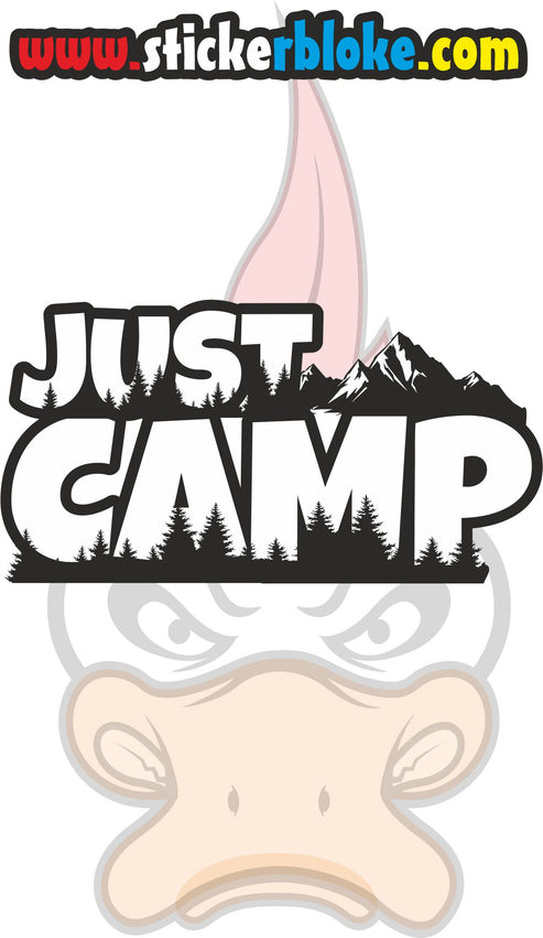 JUST CAMP STICKER – STICKERBLOKE