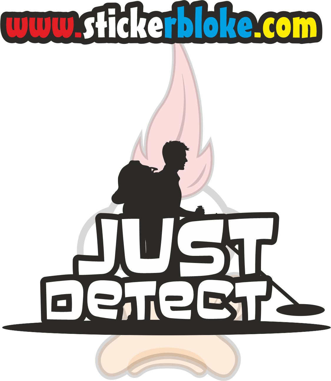 JUST DETECT METAL DETECTING STICKER