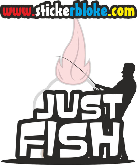 JUST FISH STICKER