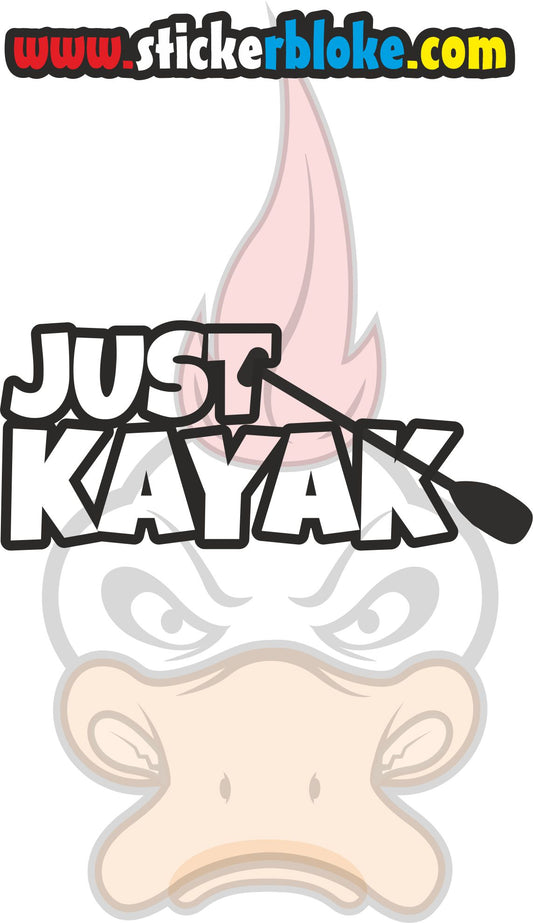 JUST KAYAK STICKER