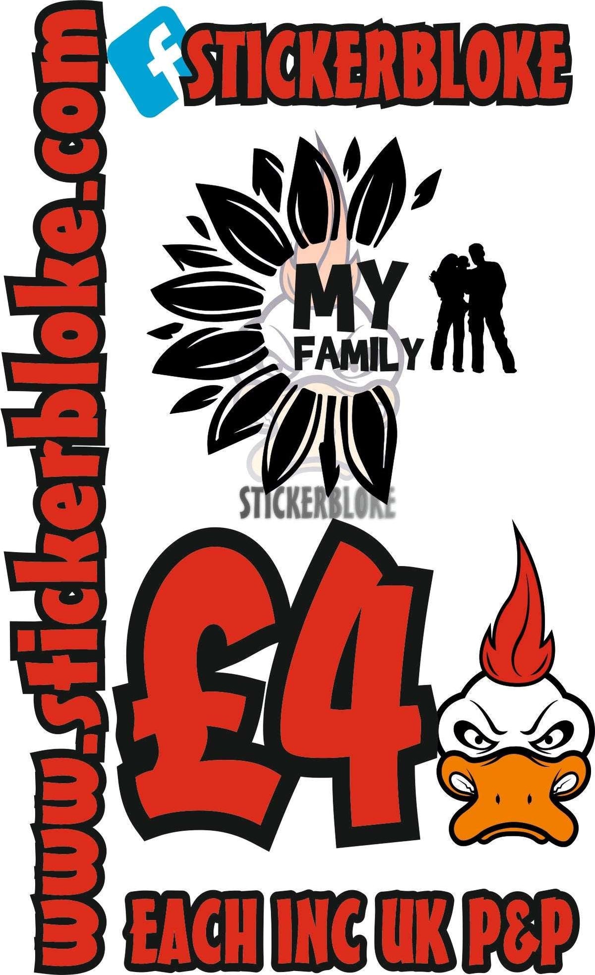 Family 3 Sticker MY FAMILY OF 3 – STICKERBLOKE