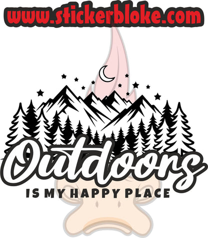 OUTDOORS IS MY HAPPY PLACE