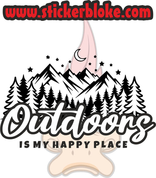 OUTDOORS IS MY HAPPY PLACE