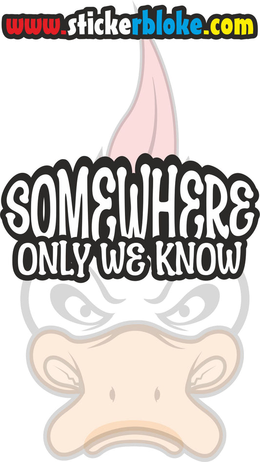 SOMEWHERE ONLY WE KNOW STICKER