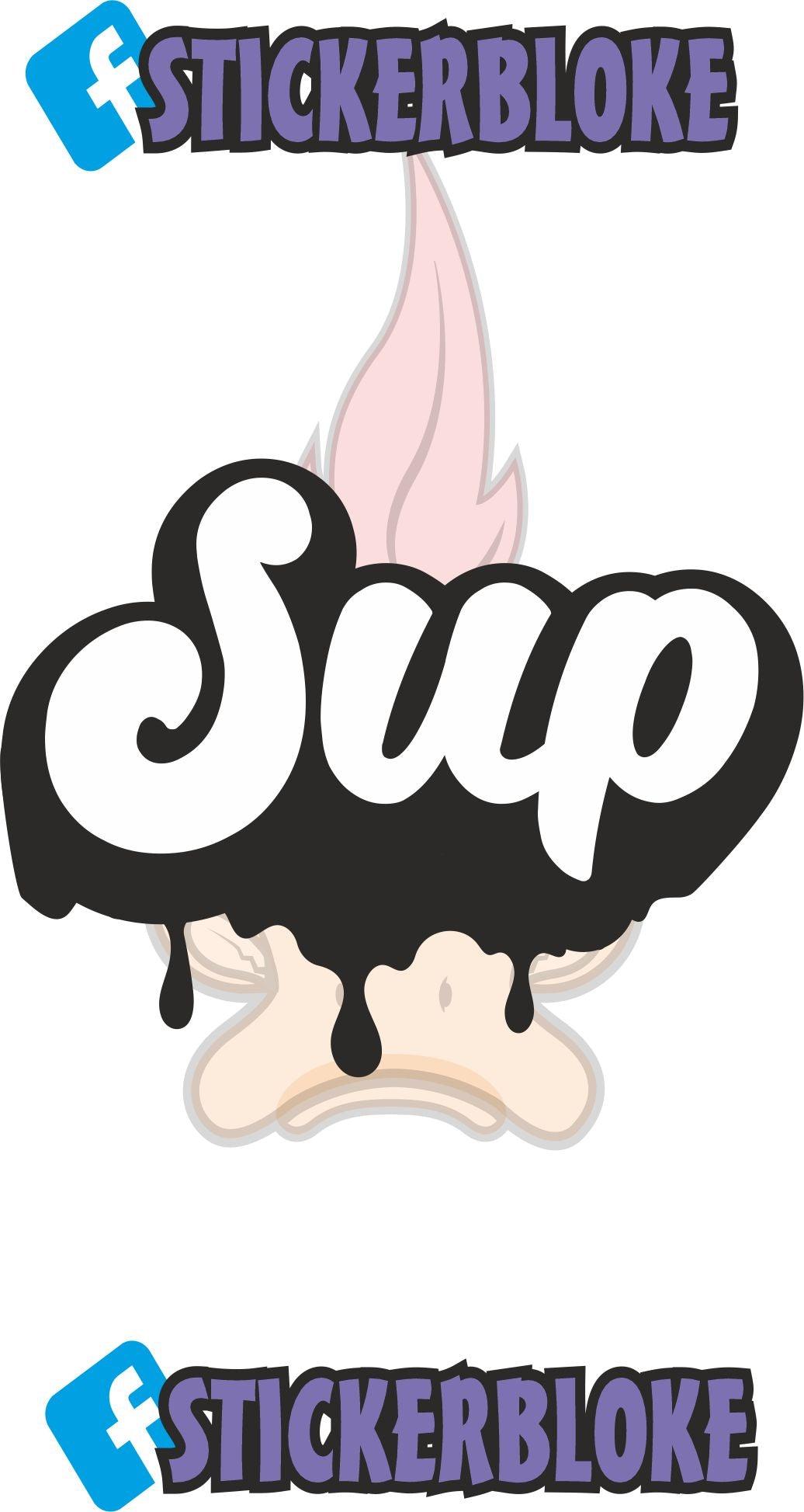 SUP DRIP WORD STICKER – STICKERBLOKE