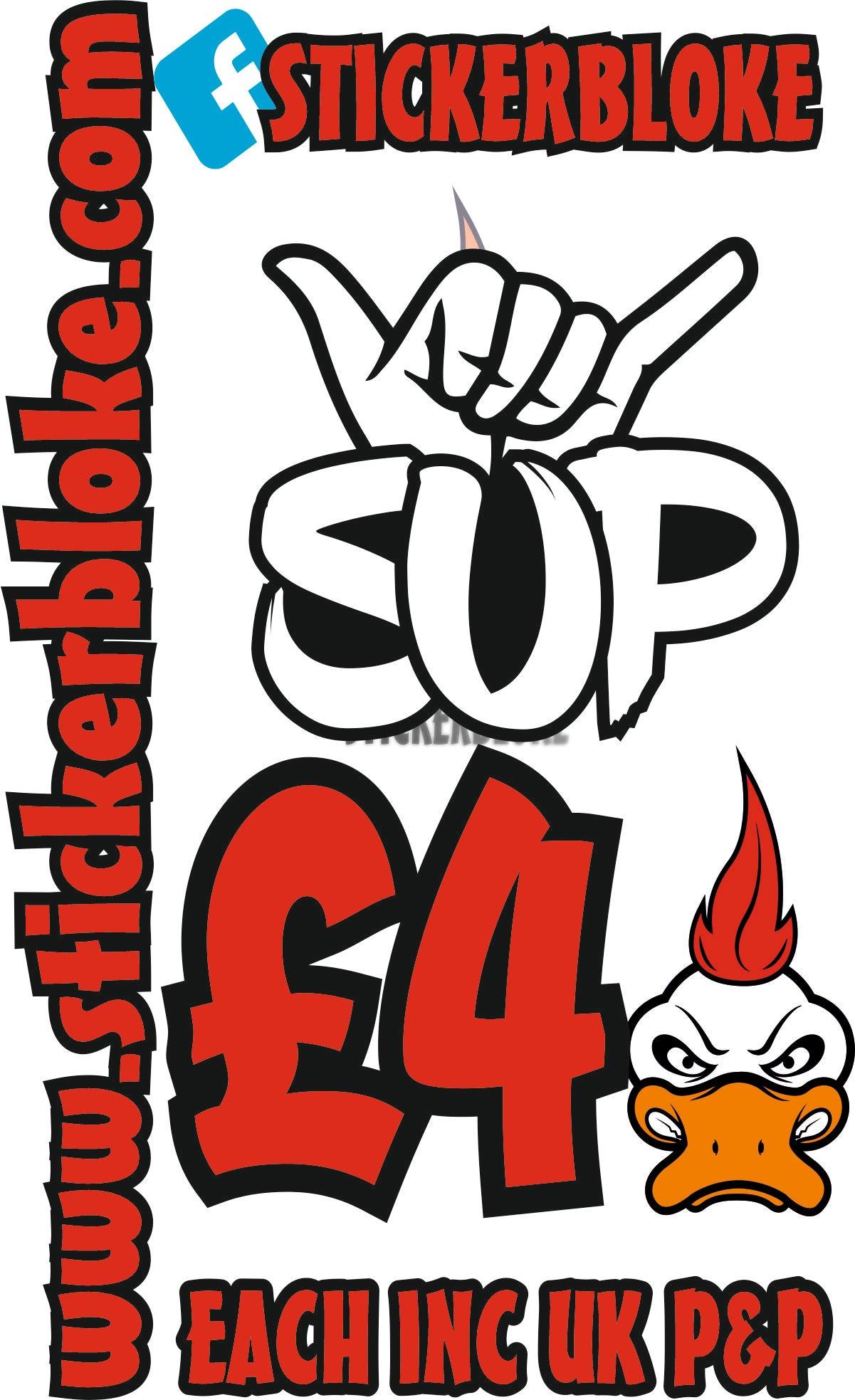 SUP HAND WAVE STICKER
