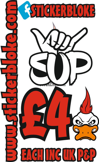 SUP HAND WAVE STICKER