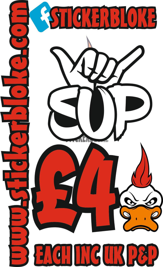 SUP HAND WAVE STICKER