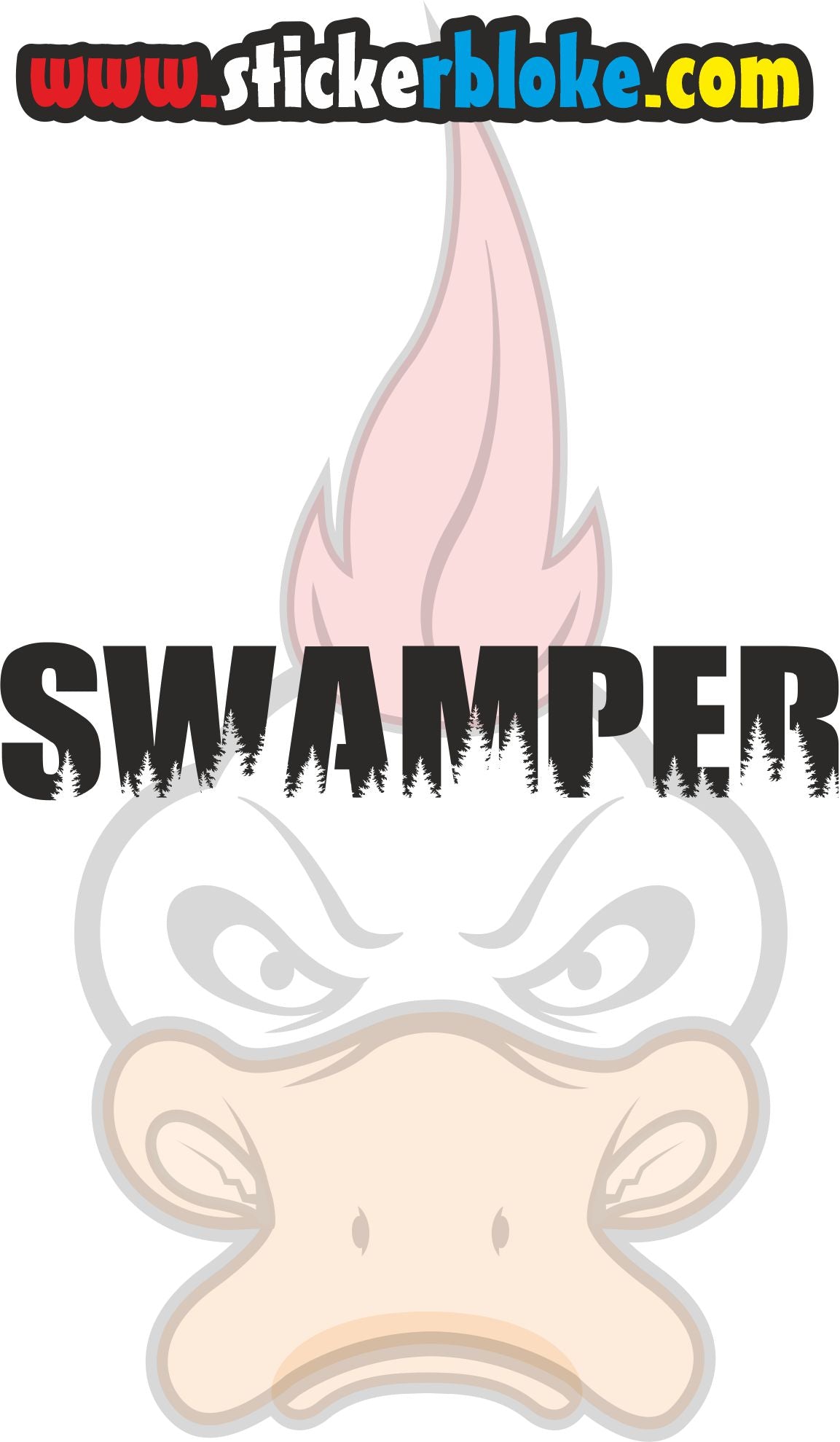 SWAMPER WORD STICKER – STICKERBLOKE