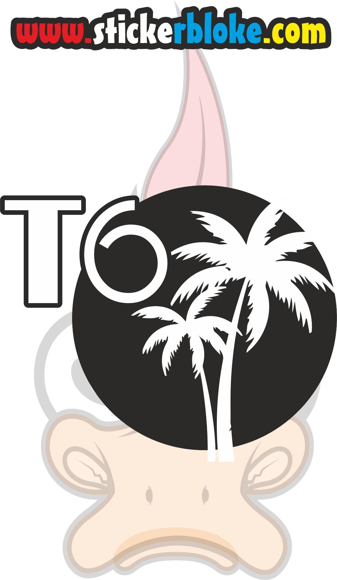 T6 PALM TREE STICKER – STICKERBLOKE