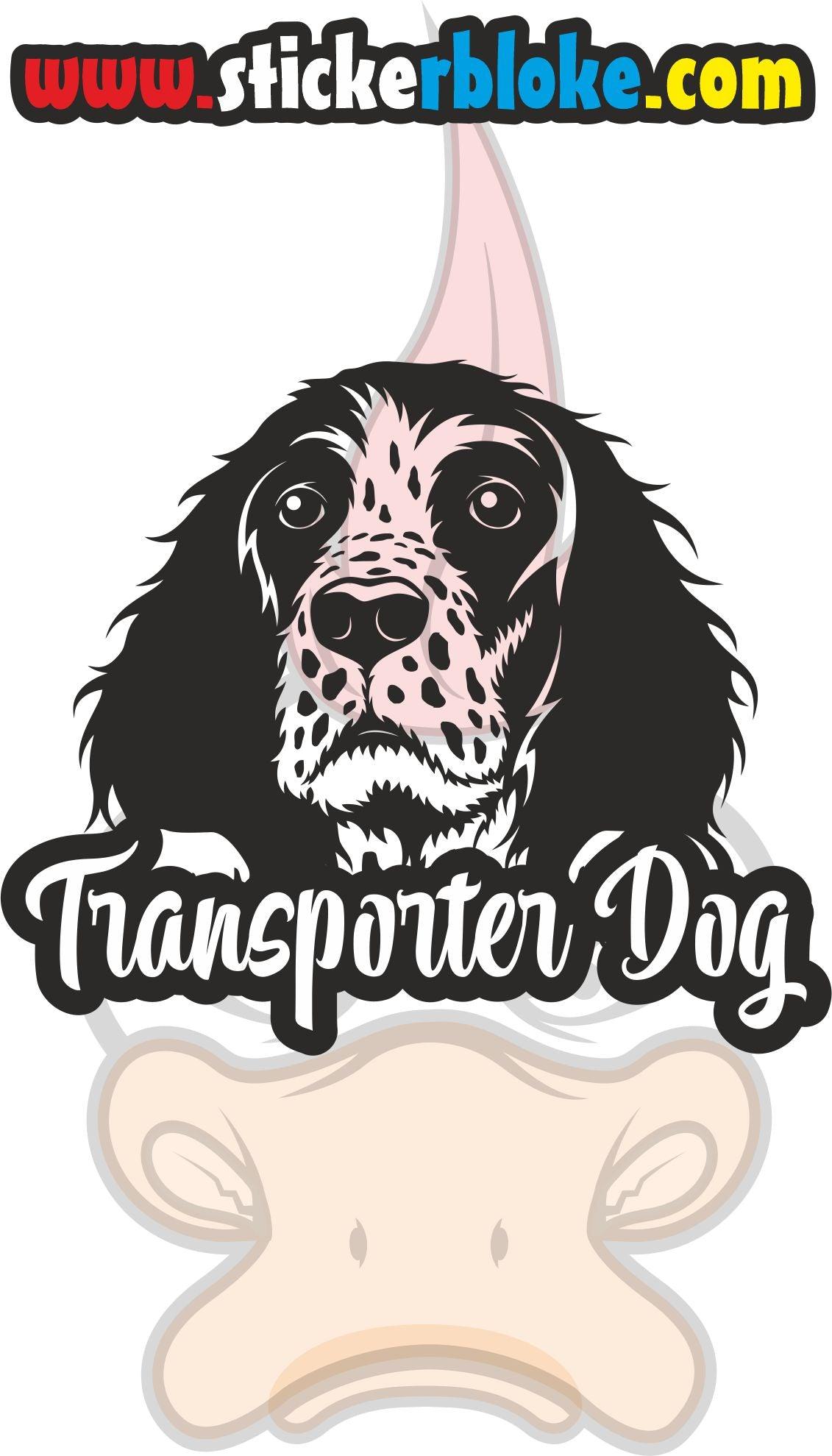 TRANSPORTER DOG SPANIEL STICKER – STICKERBLOKE