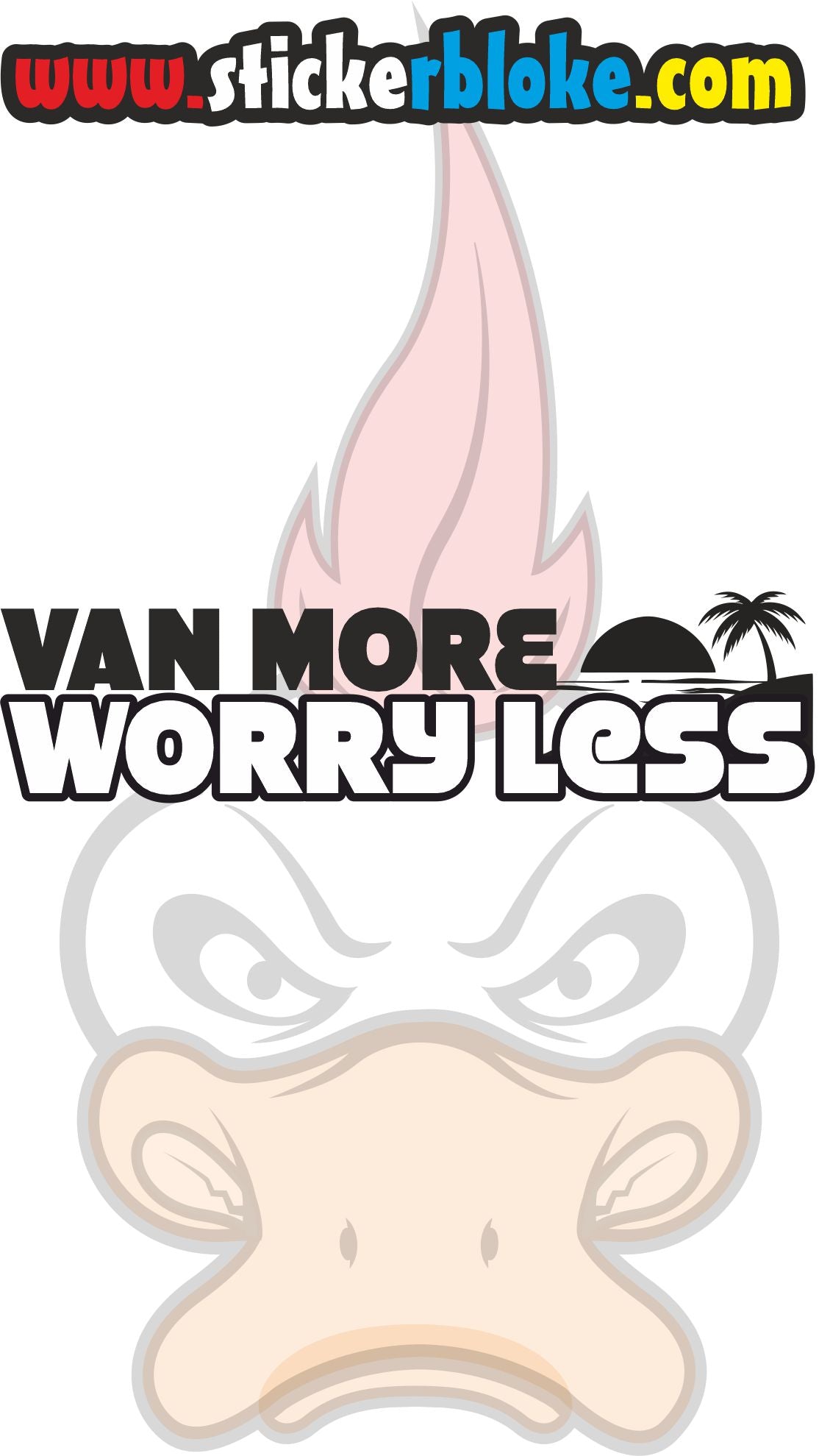 VAN MORE WORRY LESS STICKER