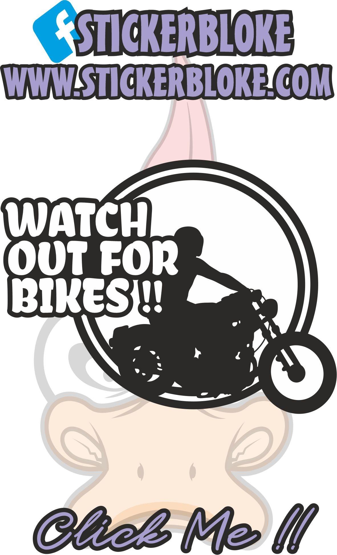 Watch Me Sticker WATCH OUT FOR BIKES STICKER – STICKERBLOKE