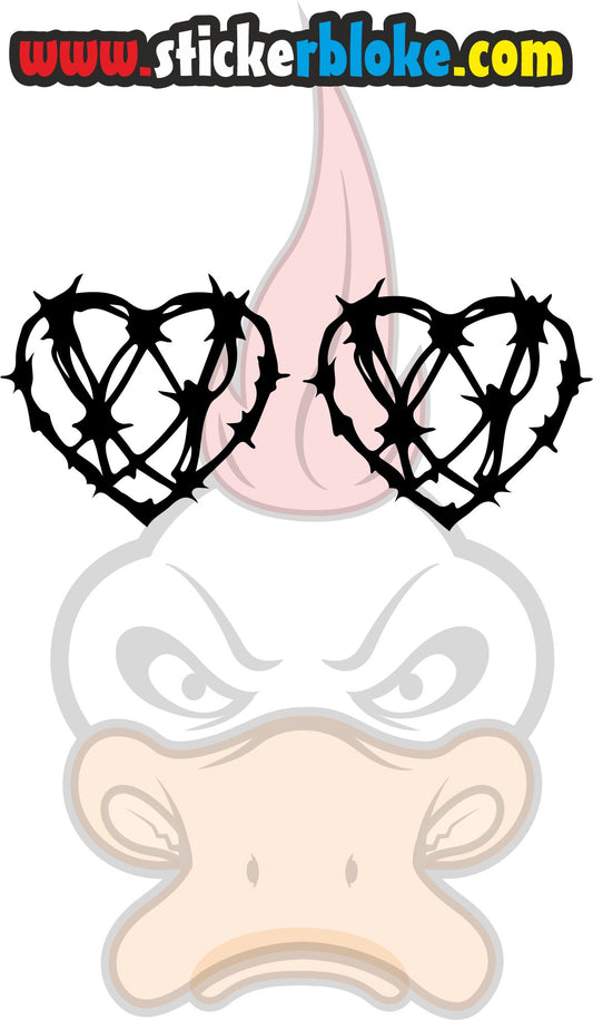 BARBED WIRE HEARTS PAIR OF STICKER