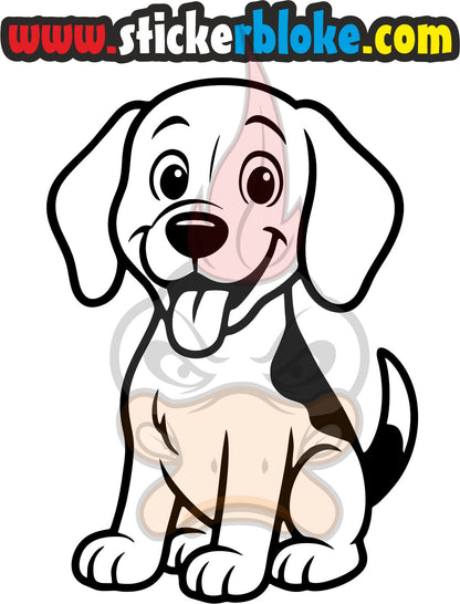 BEAGLE CARTOON DOG STICKER